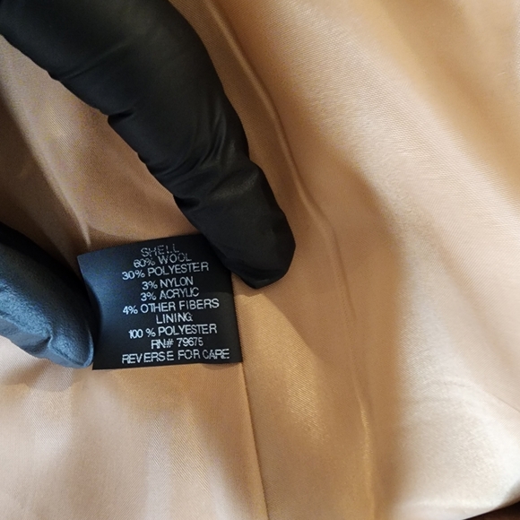 Michael Kors Wool Blend Wrap Trench Coat in Caramel Color Size Small - Picture 6 of 6